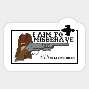 misbehave western Sticker